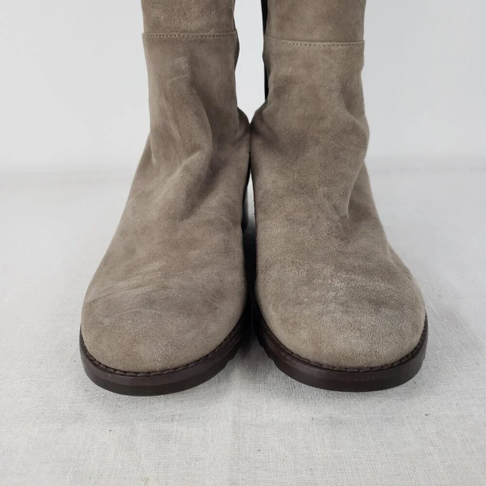 Stuart Weitzman Russell Bromley 5050 Over the Knee Boots Beige Brown Womens 6.5